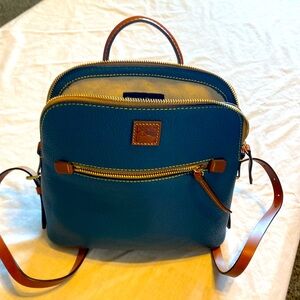 Authentic Dooney Bourke backpack,no stains, scratches. Blue pebble leather